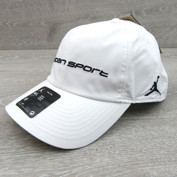 Nike Jordan Sport Club Dri-FIT White Hat Cap Size M/L NEW - Picture 3 of 13